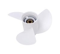 Tbest Hélice Hors-Bord 13 1 / 2x15K, Moteur de Bateau à 3 Pales en Aluminium Haute Performance pour 50 Moteurs, Rotation à Droite, 15 Dents Cannelées