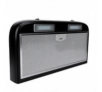 Tbest Hotte de Cuisine pour Camping-car Sous Armoire, Hotte de Ventilation pour Camping-car, 3 Vitesses, Bouton de Commande, Lumière LED, Faible Bruit, Acier Inoxydable Noir pour