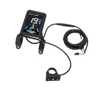 Tbest Indicateur de vélo électrique à six cœurs - Écran couleur LCD multifonction - Champ d'informations sur les miles de vitesse avec câble étendu - Pour vélos électriques, scooters ABS