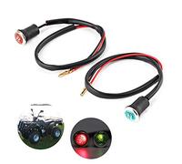 Tbest Indicateur Universel Abs pour Moto Voyants Rouge Et Vert Inverseur de Neutre Levier Vitesse Compatible avec Sunl Eagle Cool Sports Bmx Jcl Roketa Loncin