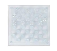 Tbest International Glass Crystal Chess Exquisit Chessman 32PCS Checkerboard 25x25 Cm Grossé école de Camping en Douceur en Douceur