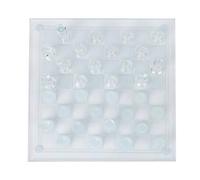 Tbest International Glass Crystal Chess Exquisit Chessman 32PCS Checkerboard 25x25 Cm Grossé école de Camping en Douceur en Douceur