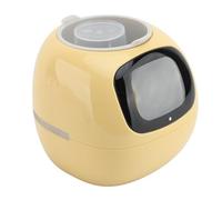 Tbest Jardinière Intelligente avec Expression et Capteurs IA - Pot de Fleurs Interactif avec de l'humidité de la Lumière en Temps Réel, Contrôle par Application Personnalisable, Affichage (Yellow)