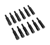 Tbest Jeu de Boulons de Couvercle de Soupape, Kit D'écrous Hexagonaux pour Moteur Robuste, adapté avec Précision aux Moteurs SB 260 289 302 351W, Revêtement en Poudre Noire, 12