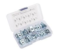 Tbest Jeu de Clips de Fixation de Type U en Métal, 50 Pièces, écrou à Clip en Forme de U M6, Fixation de Vitesse de Remplacement pour Panneau de Carrosserie de Voiture, Moulage Automatique