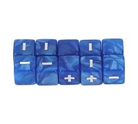 Tbest Jeu de Dés D'opération Mathématique 20 Pièces Dés de Signe Plus Moins Gravés 16mm Jouets éducatifs en Plastique de qualité Supérieure pour Jeux de Calcul Fournitures Scolaires à (Blue)