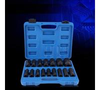 Tbest Jeu de Douilles Hexagonales 16 Pièces Douilles à Air D'entraînement 1/2 Pouces Kit Robuste en Acier au Molybdène de qualité Professionnelle pour la Réparation et L'entretien