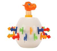 Tbest Jeu de Seau de Pirate Dinosaure, Tirelire, Jouet Surprise Pop-up, Jeu de société Amusant et Interactif pour Fête en Famille avec Autocollants DIY, 24 épées, alimenté par Ressort