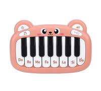 Tbest Jouet de Piano de Poche pour bébé, alimenté par Batterie, Clavier Musical avec Son pour Tout-Petits (Brown)