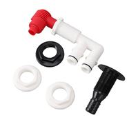 Tbest Kit combiné D'aérateur de Pompe, Vanne de Vidange de Montage de 1/16 Pouces, Recirculation pour Puits Vivants, Appât en Plastique Durable de qualité Marine