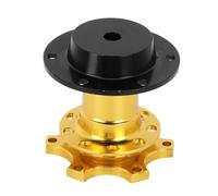 Tbest Kit D'adaptateur Universel de Moyeu de Volant à 6 Trous en Alliage CNC Haute Résistance, Conception de Course Professionnelle, Installation Facile et Retrait pour Voitures (GOLD)