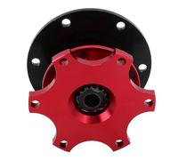 Tbest Kit D'adaptateur Universel de Moyeu de Volant à 6 Trous en Alliage CNC Haute Résistance, Conception de Course Professionnelle, Installation Facile et Retrait pour Voitures (rouge)