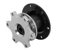 Tbest Kit D'adaptateur Universel de Moyeu de Volant à 6 Trous en Alliage CNC Haute Résistance, Conception de Course Professionnelle, Installation Facile et Retrait pour Voitures (SILVER)