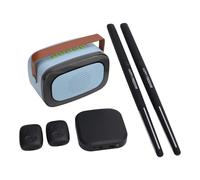 Tbest Kit de Batterie Virtuelle Portable avec Détection de Mouvement 3D, Ensemble électrique pour Adultes et Enfants Débutants, Entraînement Professionnel, Pratique, Noir (BLACK)