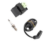 Tbest Kit de Boîte CDI avec Bobine D'allumage de Bougie D'allumage 30410HC4770, Ensemble D'allumage Haute Performance pour FourTrax 300 TRX300FW 1990 1993 2x4 4x4 ATV de Remplacement