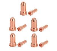 Tbest Kit de Buses de Pointe d'électrode, Consommables de Coupe, 1.5mm, Pièces de Rechange en Cuivre Compatibles PT100 PT80 pour la Coupe du Métal, 10 Pièces