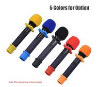 Tbest Kit de Conservation du Microphone, Bonnette Anti-Seven en Mousse, Anneau en Silicone, Support de Manchon de Tige Inféririe, Une Aide Précieuse pour Une Utilisation Unie Quotidienne du (Blue)