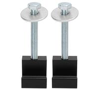 Tbest Kit de Croisement de Crochets en J en Alliage D'aluminium, Boîte à Outils Robuste Universelle D'arrimage pour Camionnette 2 Pièces Pinces de Montage Robustes Antirouille