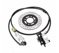 Tbest Kit de Frein Arrière pour VTT, Ensemble D'étrier de Frein Hydraulique Arrière avec Rotor à Disque de 160 Mm, Tuyau de 1,5 M, Plaquette