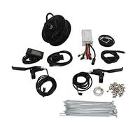 Tbest Kit de Motorisation de Vélo électrique 48V, 500W, Moteur à Entraînement Avant, avec Contrôleur 22a, Panneau S866, Levier de Frein D'accélérateur au Pouce 130X (pour Rayons de Jante 24 Pouces)