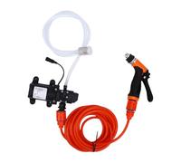 Tbest Kit de Pompe de Lavage de Voiture Portable 12V, Pistolet de Lavage à Pression électrique 100W avec Démarrage et Arrêt Automatiques pour Le Nettoyage des Véhicules à Usage