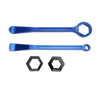 Tbest Kit D'outils de essieu en Fer pour Pneu de Moto, Levier de Pneu en Alliage D'aluminium Robuste et clé Hexagonale Combo pour Pit Bikes, Dirt Bikes MX Motocross, Changement