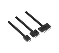 Tbest Kit d'outils de Poinçonnage du Cuir, 3 Pièces, Poinçon perforé en Acier au Carbone avec Espacement de 4/5/6 Mm, Options de 2/4/6 Pattes pour l'artisanat du Cuir, les Ceintures, les (Pas de