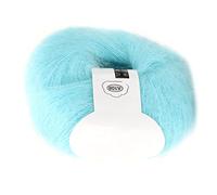 Tbest Laine Angora Douce pour Projets de Tricot (07 water blue) | Texture douce, Anti-boulochage, Durable pour les accessoires, Lavable à la main