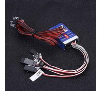 Tbest LED Rc, Kit Luces Traxxas 4, Kit de système d'éclairage 12 LED, lumières Clignotantes de Simulation pour Voiture/Camion/Chenille RC 1/10 1/8