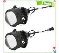 Tbest lentille de projecteur de phare LED Lentille de projecteur Bi LED 2,5 pouces, Kit de rénovation de phares de auto feu