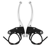 Tbest Levier de Frein de Vélo électrique Vélo électrique E Bike Universel en Aluminium étanche Antidérapant Ergonomique Gauche Droite 1 Paire avec Poignée en Fil Court pour Scooter