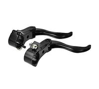 Tbest Levier de frein pour vélo, levier de frein à main gauche/droite, 1 paire en alliage d'aluminium BMX Route VTT Frein à disque Bar Poignée niveau noir argenté (noir)