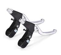 Tbest Leviers De Frein Vélo en Alliage D'Aluminium - Poignée Frein VTT, Bremshebel Silber Paar - 1 Paire