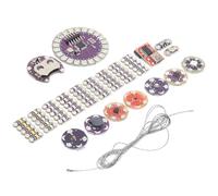Tbest LilyPad Kit électronique de Couture pour Débutants - Kit de Démarrage pour Textile électronique à Fil Conducteur avec Circuits LED, Interrupteurs et Capteurs de Lumière pour Projets