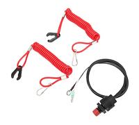 Tbest Longe de Commutateur D'arrêt de Moteur, Corde de sécurité D'arrêt D'urgence Durable de Haute qualité pour Moteurs Hors-bord, Matériau PVC ABS