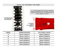 Tbest Lot de 2 Amortisseurs de Ressorts Hélicoïdaux Automobiles Haute Performance Anti-vibration Universels pour Voitures, Camions, SUV, Pare-chocs en Caoutchouc Robuste (F)