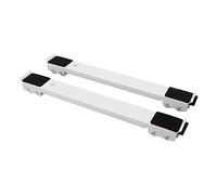 Tbest Lot de 2 Rouleaux Robustes pour Appareils de Meubles, 300 Kg, Base Mobile en Acier Extensible, pour Machine à Laver, Réfrigérateur, Armoire, Lave-vaisselle, Blanc (WHITE)