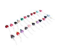 Tbest Lot de 22 bonnets tricotés pour décorations de Noël DIY - Bonnets de poupée en polyester doux avec pompons pour ornements, bijoux, porte-clés, étiquettes cadeaux