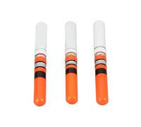 Tbest Lot de 3 Flotteurs de Pêche LED avec Feu Arrière Lumineux pour la Pêche de Nuit, Outils Lumineux Haute luminosité avec Pile CR322, Conception Cylindrique en Plastique (Rouge)