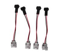 Tbest Lot de 4 adaptateurs de faisceau de câbles d'injecteur de carburant, prise haute performance vers fiche EV1 A, remplacement pour K20 K24, matériau ABS anti-âge