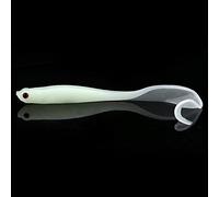 Tbest Lot de 5 Leurres de Pêche à Queue Souple en PVC de 13 Cm pour Tête de Serpent à Truite Basse avec Action de Nage Réaliste 6 Options de Couleurs Tête Plombée sans Mauvaises Herbes Haute