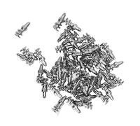 Tbest Lot de 50 crampons universels antidérapants pour pneus de voiture, camion, course tout-terrain, argent, acier tungstène, aluminium