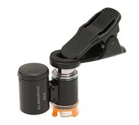 Tbest Loupe de Microscope à Pince 60X avec Lumière LED, Lentille de Microscope de Téléphone Universelle pour Bijoux, Pièces de Monnaie, Timbres, Circuits Imprimés et Inspection Industrielle, Loupe de