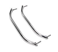 Tbest Main Courante de Bateau en Acier Inoxydable, Tube Rond Robuste, Poignée de Maintien Marine pour Quais de Yachts Polie de 12 Pouces de Long, 2 Pièces