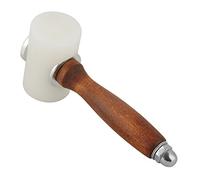 Tbest Marteau à Sculpter le Cuir en Forme de T avec Manche en Bois et Tête en Nylon - Artisanat Professionnel du Cuir pour l'estampage, le Gaufrage et la Sculpture - et Design Ergonomique