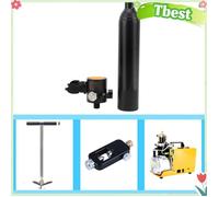 Tbest mini bouteille de plongée Mini réservoir de plongée 0 5 l Portable avec manomètre Mini cylindre sport plongee Noir