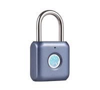 Tbest Mini Cadenas à Empreintes Digitales Rechargeable par USB, capacité de 20 Empreintes Digitales, IPX2, Résistant aux éclaboussures, Antivol en Alliage de Zinc, Serrure de sécurité pour Porte de