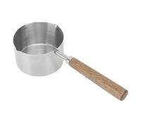 Tbest Mini Casserole Chauffe-lait en Acier Inoxydable 304 de 200 Ml avec Poignée Confortable et Fond Plat pour un Chauffage Uniforme, Portable pour la Cuisine, le Camping et les Voyages