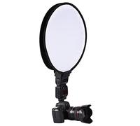 Tbest Mini Diffuseur de Flash Rond Portable pour, Accessoires D'éclairage de Studio Photo Professionnel, Blanc et Noir, 30 Cm et 40 Cm (40cm)