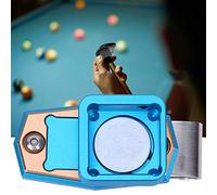 Tbest Mini étui à Craie de Billard Magnétique avec Clamp/Holder Fixe, Porte-Craie de Billard Portable en Aluminium pour Joueurs, Bleu (Blue)